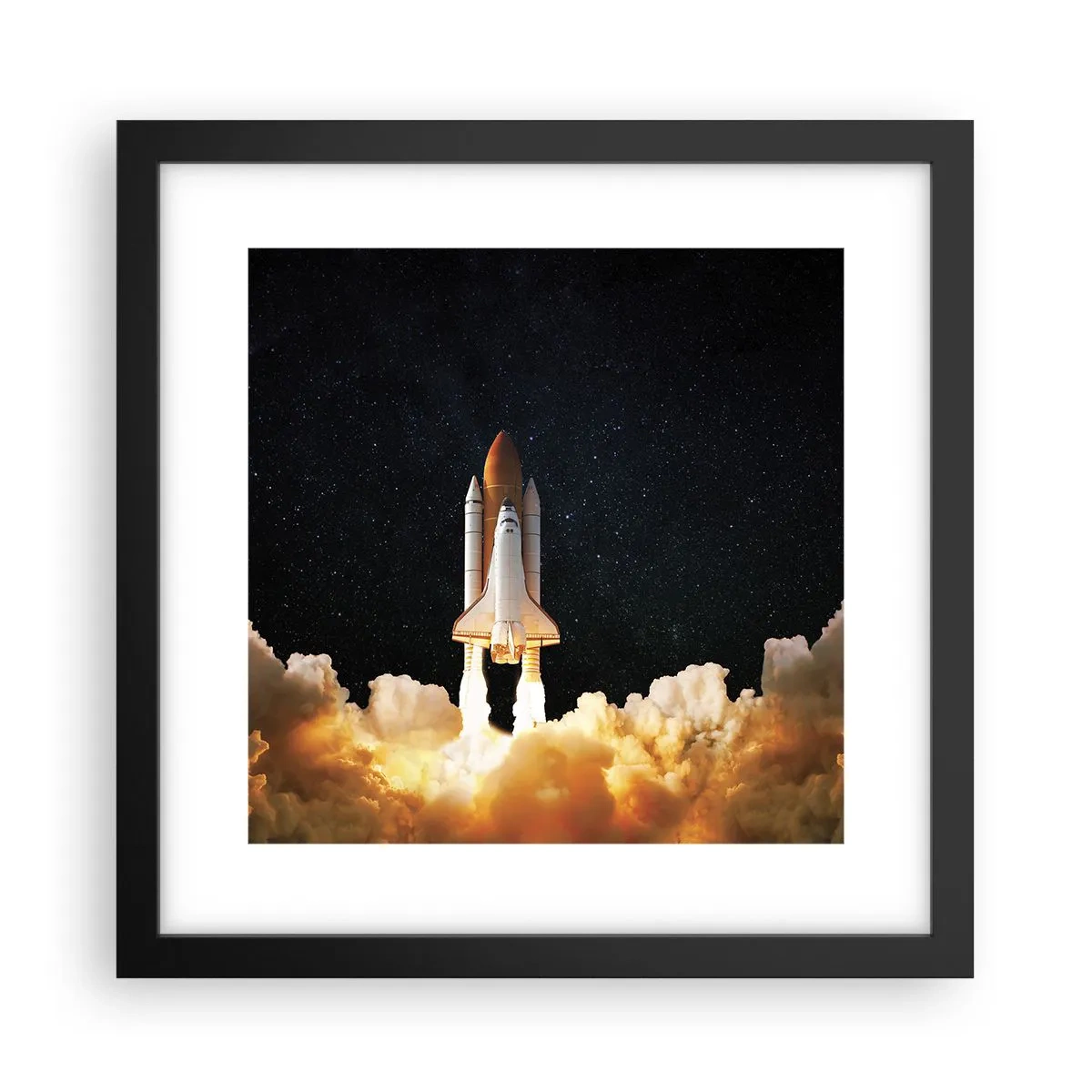 Pôster com moldura preta - Ad astra! - 30x30 cm