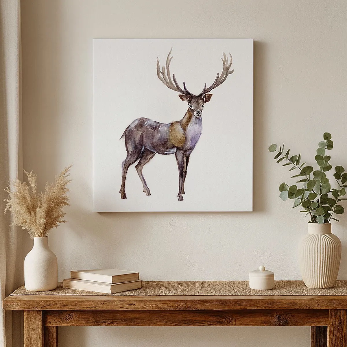 Quadro em tela - Rei da Floresta do Norte - 30x30 cm