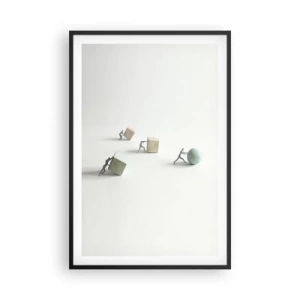 Pôster com moldura preta - É a vida - 61x91 cm