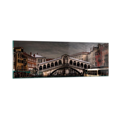 Quadro em vidro - A promessa de uma noite em Veneza - 90x30 cm