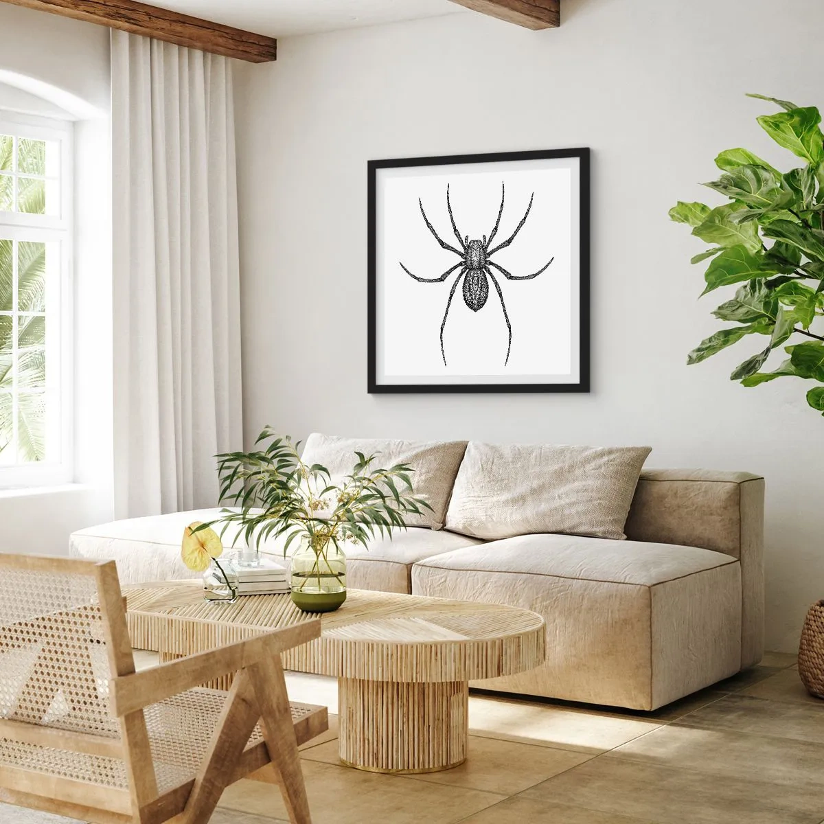 Pôster com moldura preta - Precisão perturbadora - 60x60 cm