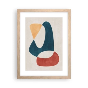 Pôster com moldura de carvalho claro - Influências e metamorfoses - 30x40 cm