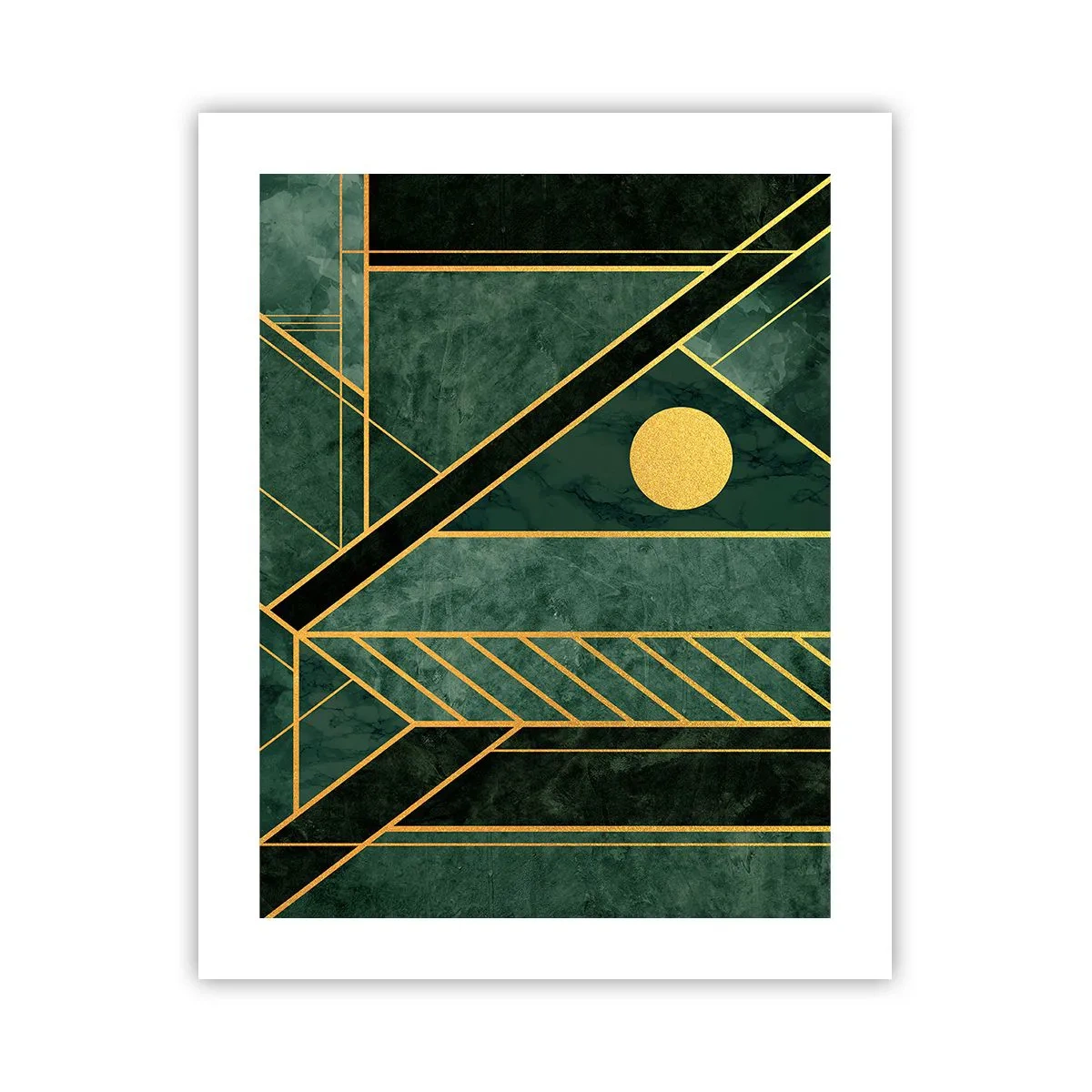 Pôster - A dinâmica do ouro e do azul - 40x50 cm