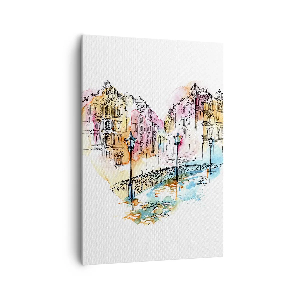 Quadro em tela - O coração da cidade - 70x100 cm