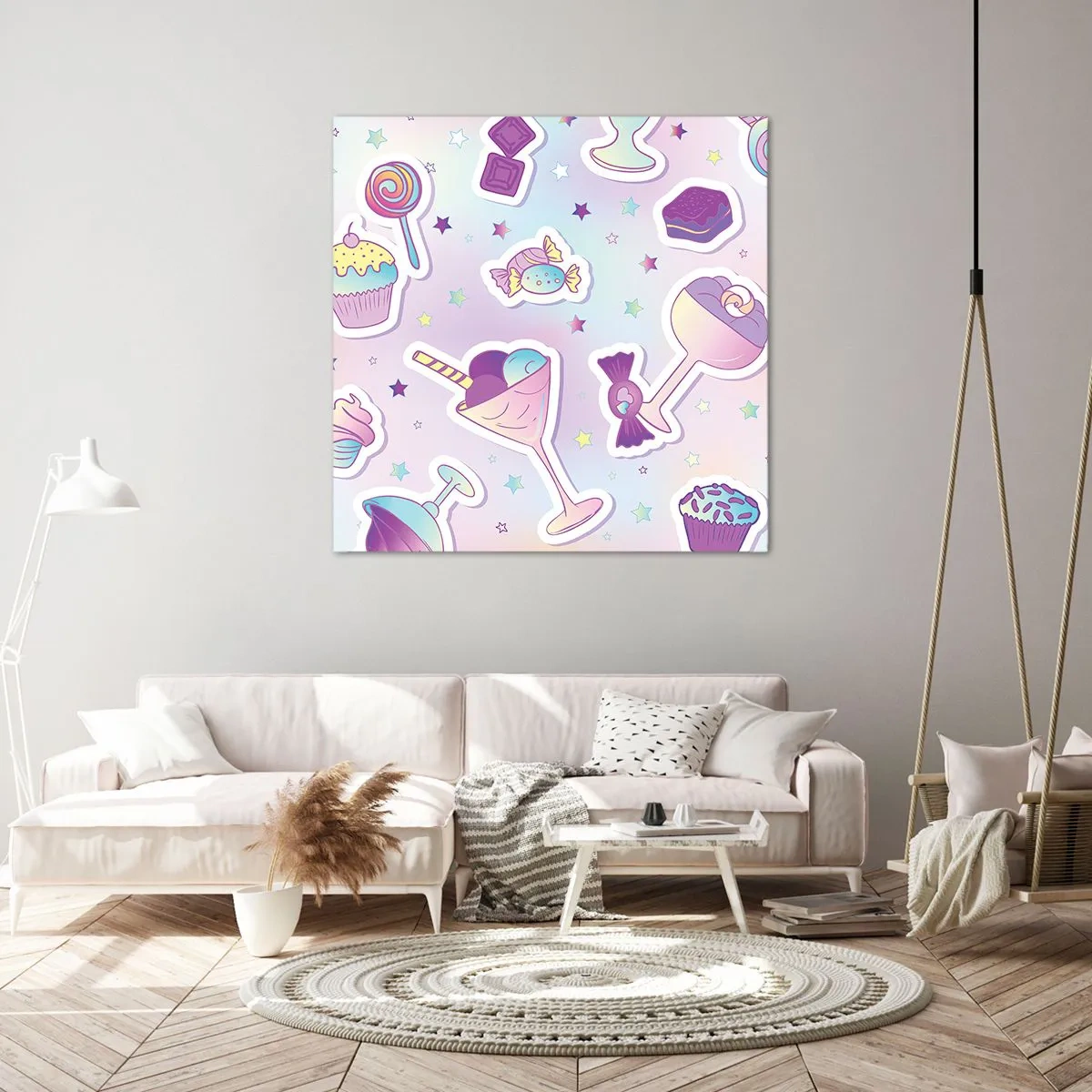 Quadro em tela - Tenha um aniversário todos os dias - 50x50 cm