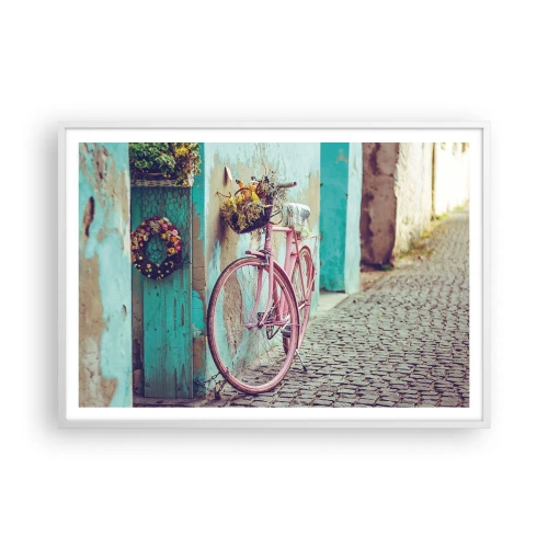 Pôster em moldura branca - Volto logo - 100x70 cm