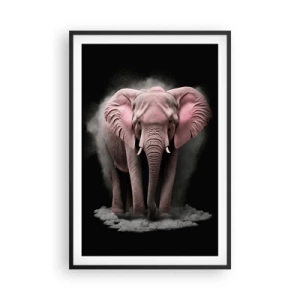 Pôster com moldura preta - Não pense em um elefante rosa! - 61x91 cm