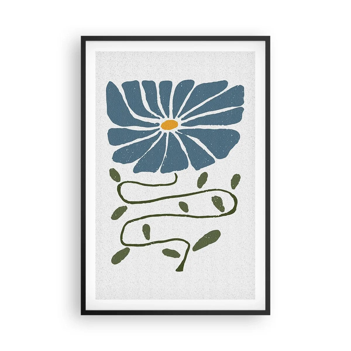 Pôster com moldura preta - Um ramo para uma flor - 61x91 cm