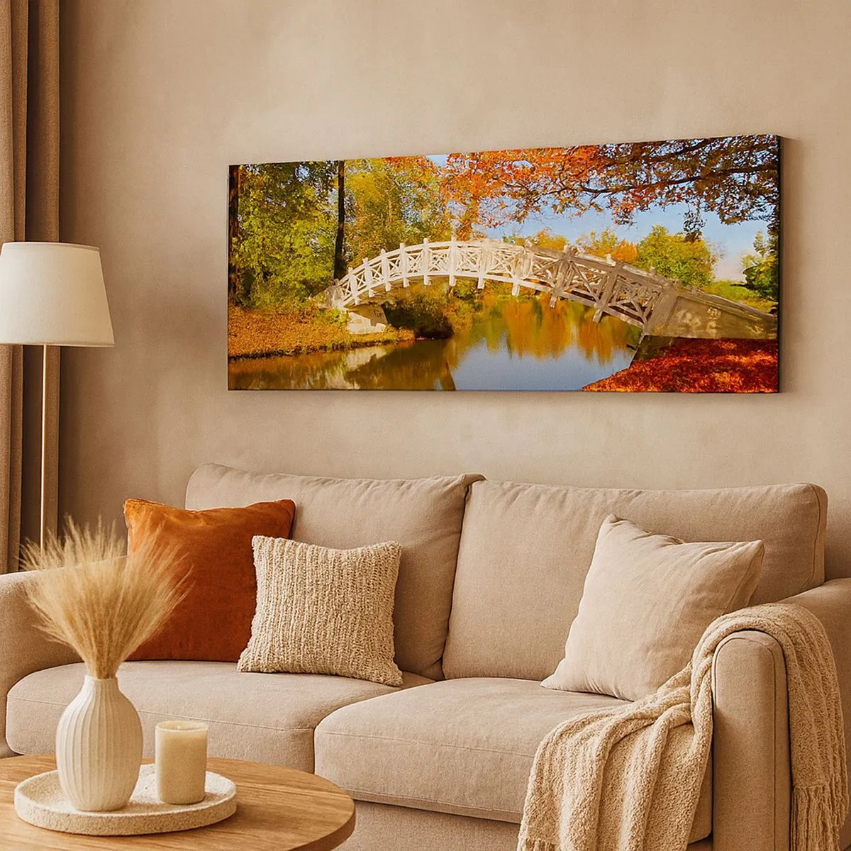 Quadro em tela - Na ponte branca dos suspiros - 100x40 cm
