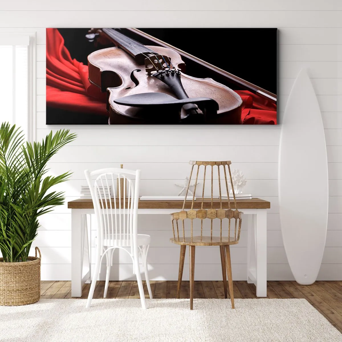 Quadro em tela - Música de sentimentos - 100x40 cm