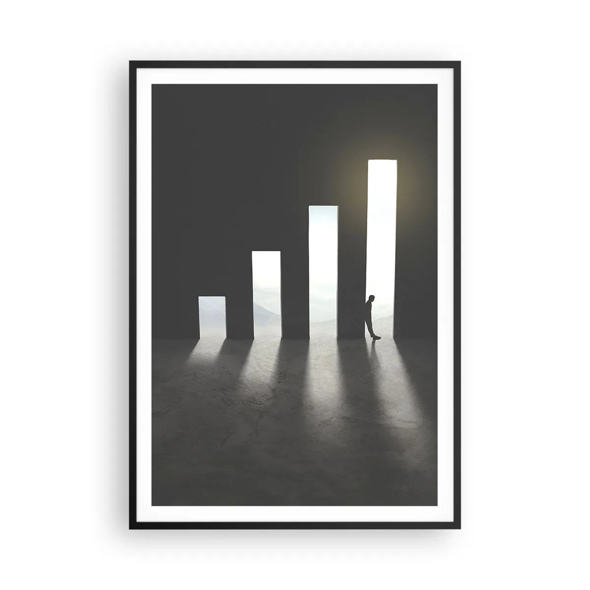 Pôster com moldura preta - Sucesso – impressão - 70x100 cm
