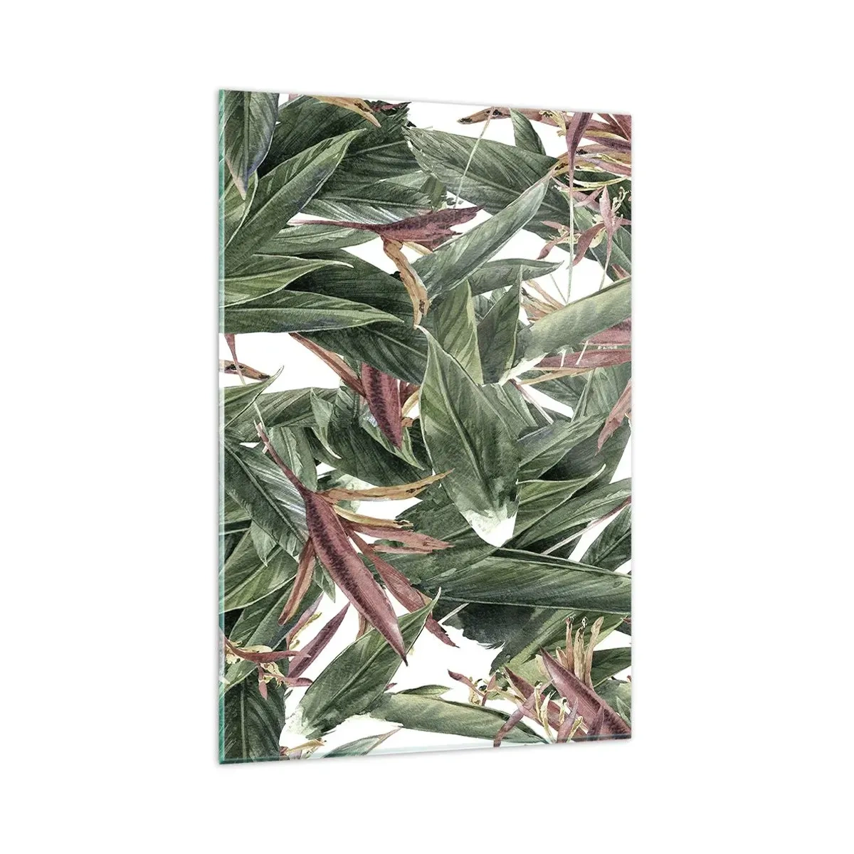 Quadro em vidro - Matagal esmeralda-lilás - 80x120 cm