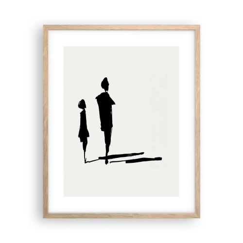 Pôster com moldura de carvalho claro - Certeza que juntos? - 40x50 cm