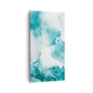 Quadro em tela - Inundado em azul - 65x120 cm