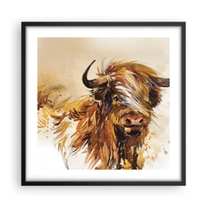 Pôster com moldura preta - Orgulho do caçador - 50x50 cm