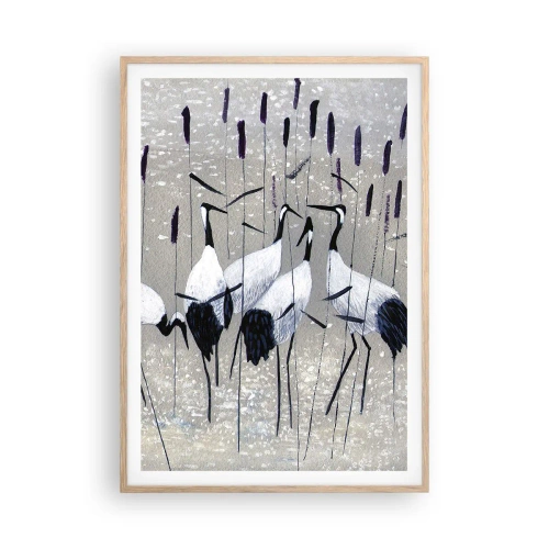 Pôster com moldura de carvalho claro - Entre os seus - 70x100 cm