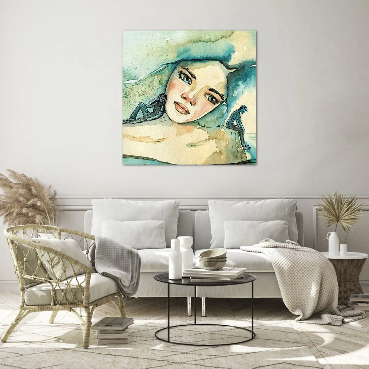 Quadro em vidro - Am I blue? - 70x70 cm