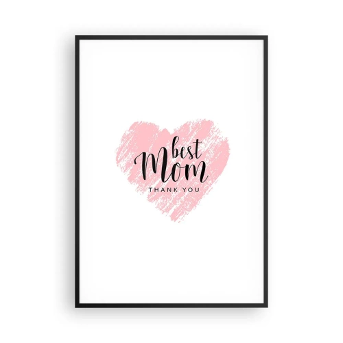 Pôster com moldura preta - Sempre o momento certo - 70x100 cm