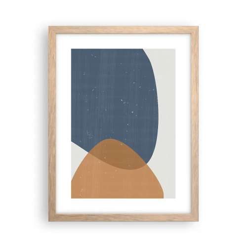 Pôster com moldura de carvalho claro - Ovais e influências - 30x40 cm