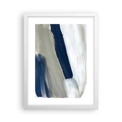 Pôster em moldura branca - Encontro com a brancura - 30x40 cm