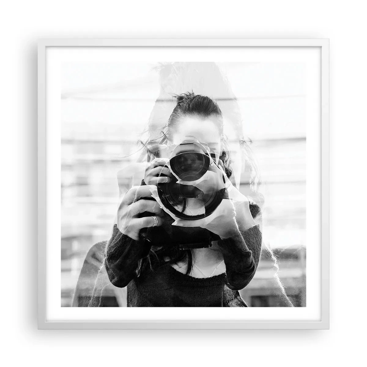 Pôster em moldura branca - Criador e material - 60x60 cm