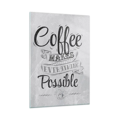 Quadro em vidro - Como podes não amar café - 50x70 cm