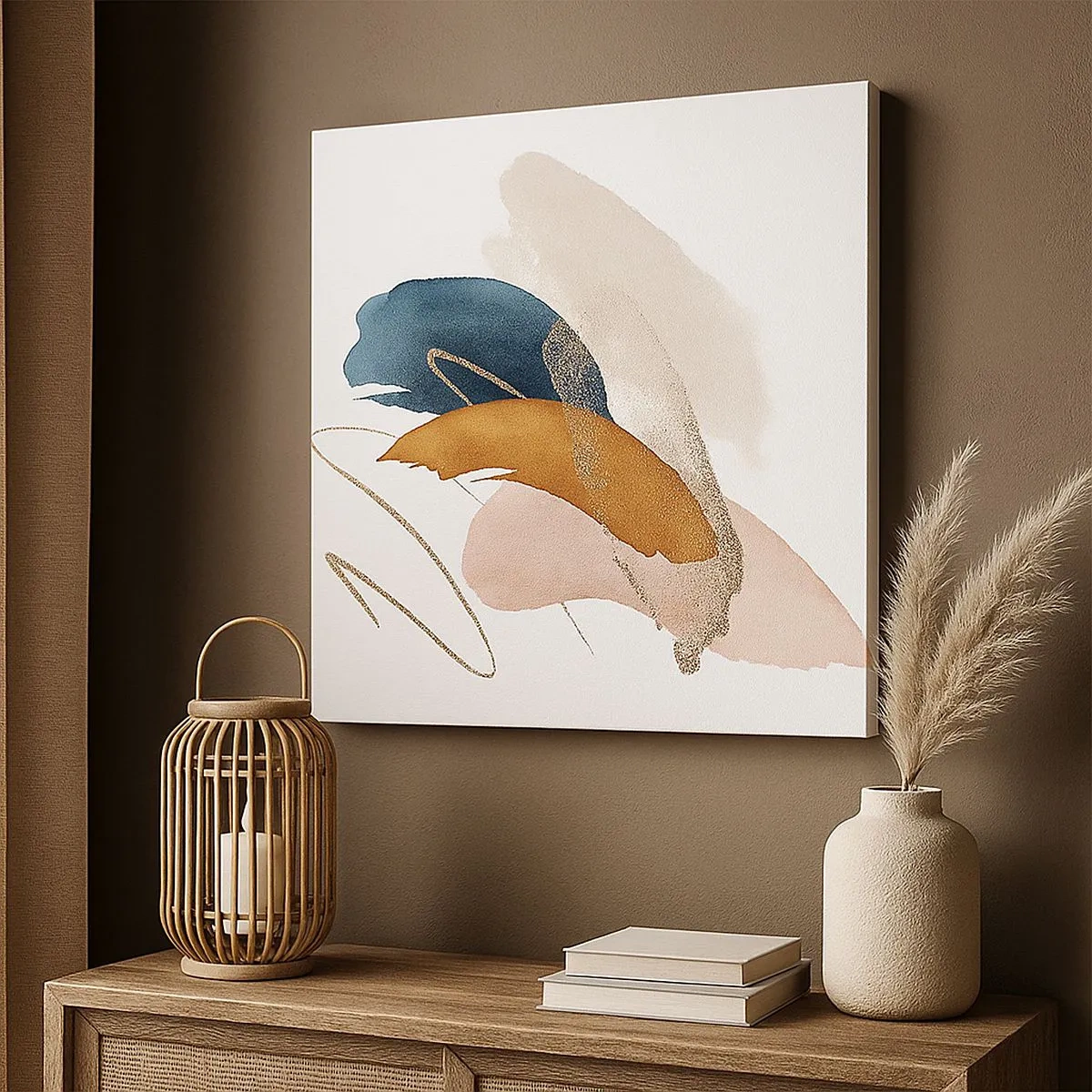 Quadro em tela - Composição alada - 30x30 cm