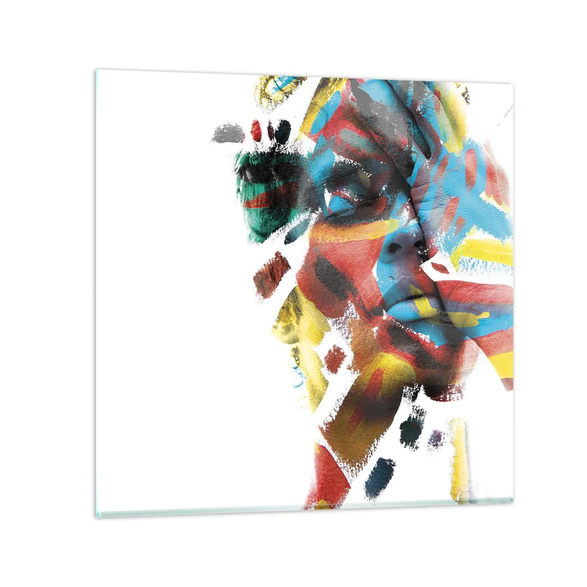 Quadro em vidro - Personalidade colorida - 40x40 cm
