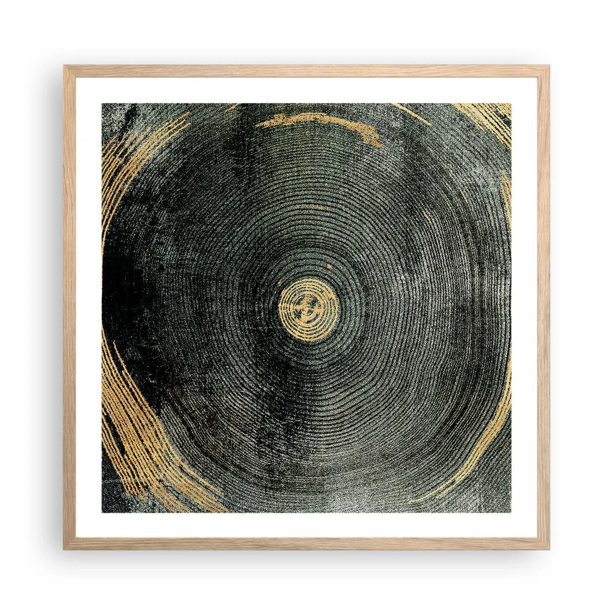 Pôster com moldura de carvalho claro - Mudança e persistência - 60x60 cm