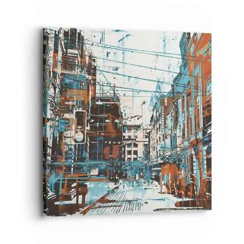 Quadro em tela - Um desgastado percurso urbano - 30x30 cm