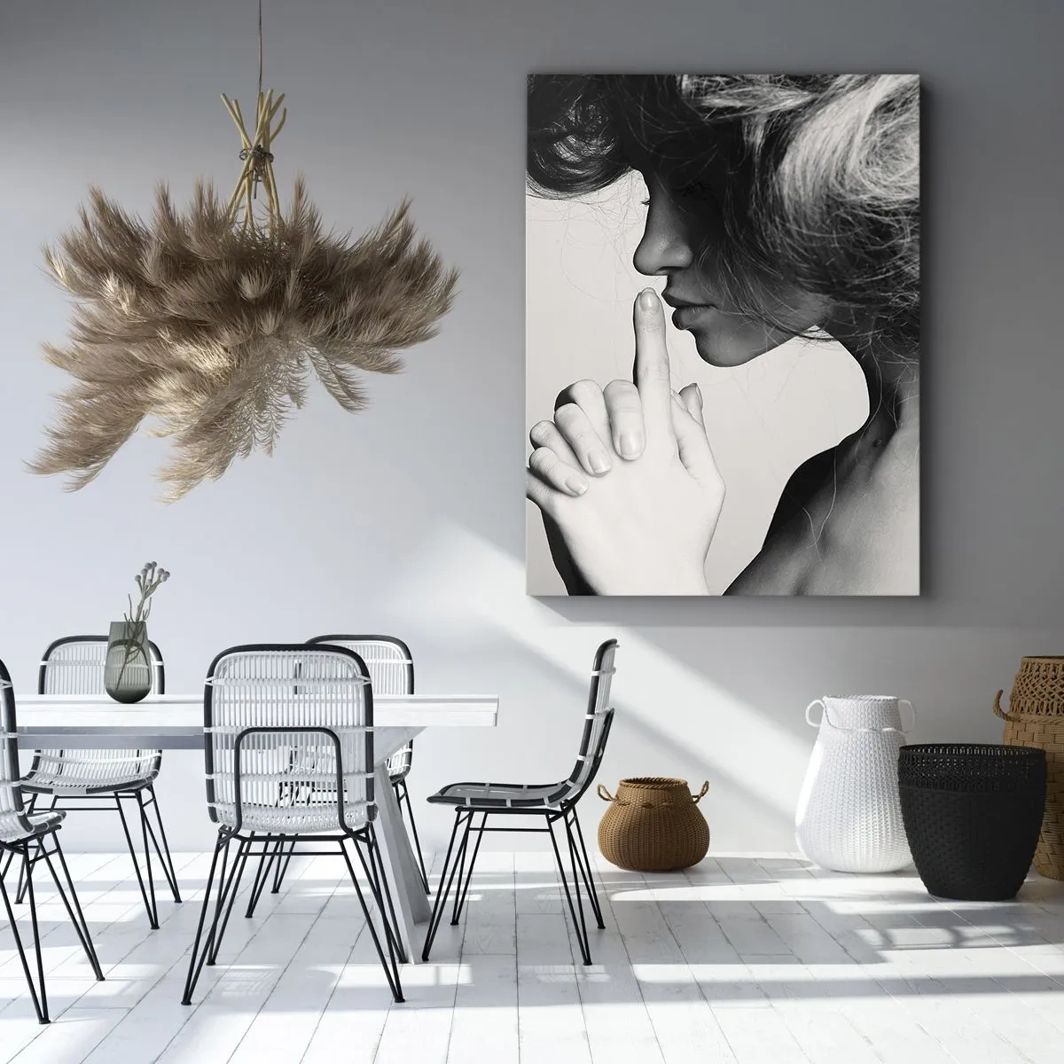 Quadro em tela - Ouvindo-se a si própria - 80x120 cm