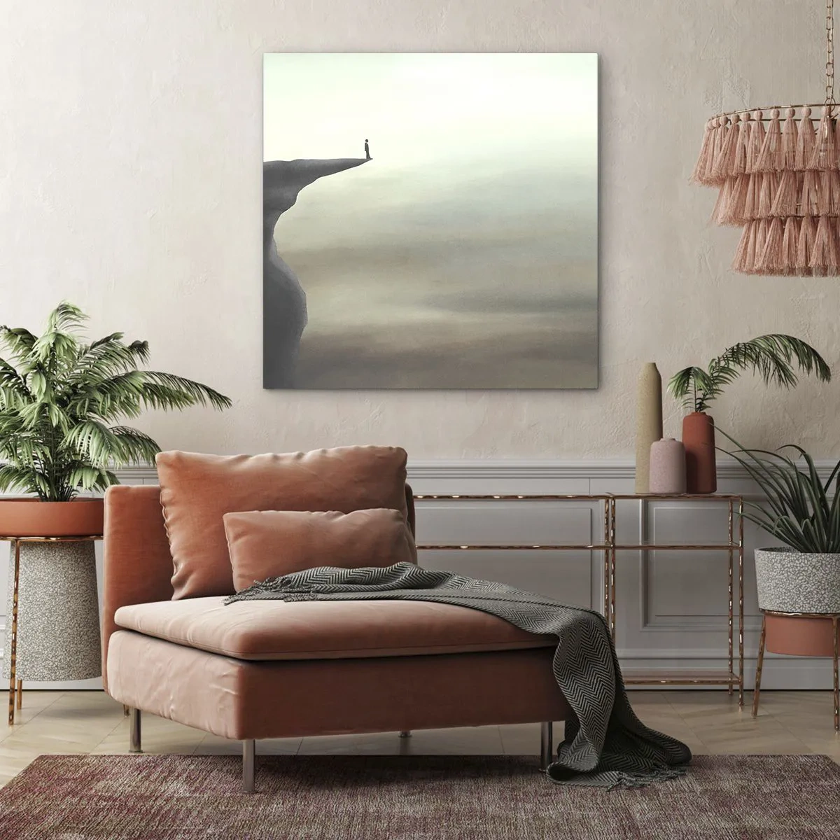 Quadro em tela - Para cima, é claro! - 40x40 cm