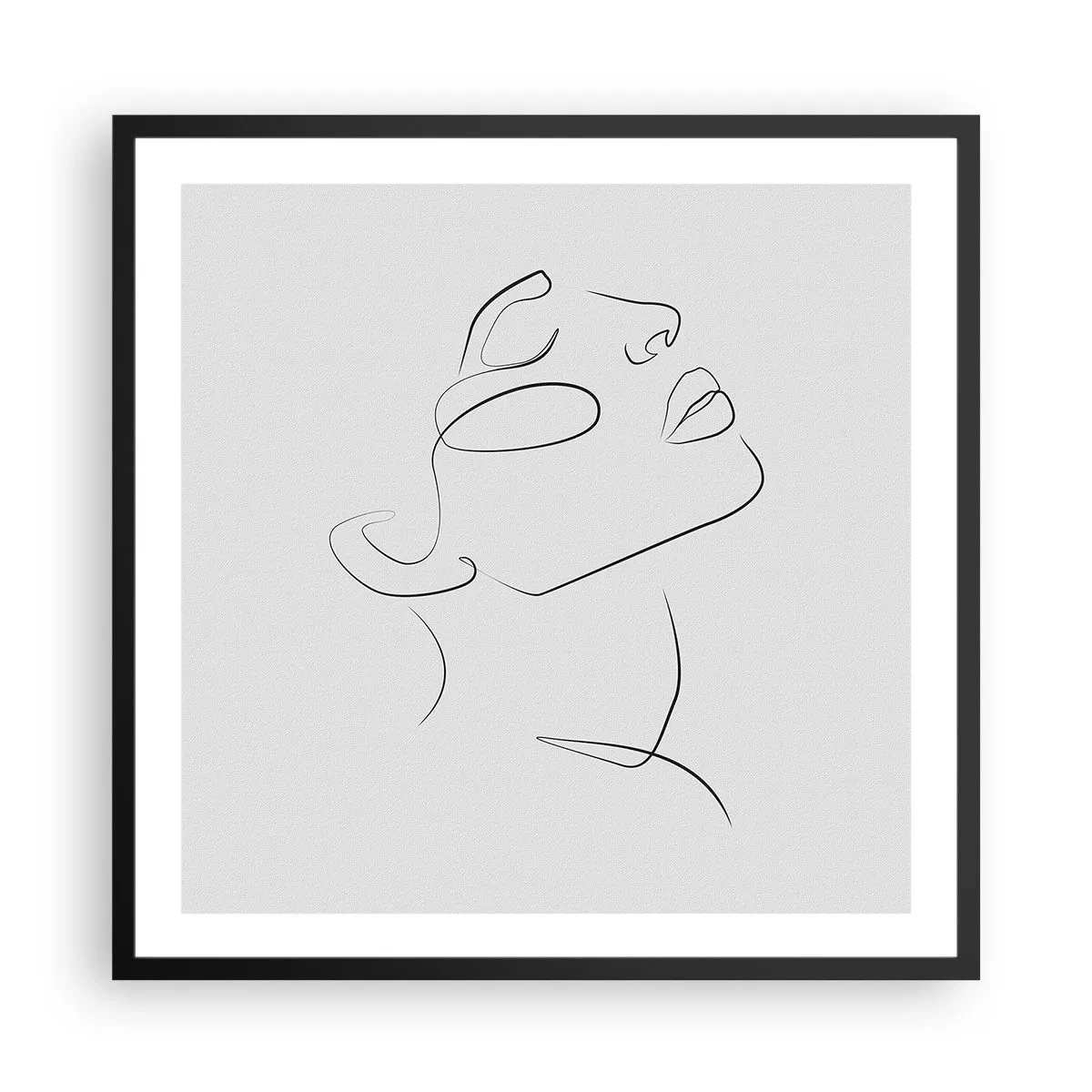 Pôster com moldura preta - Os meandros dos sonhos - 60x60 cm