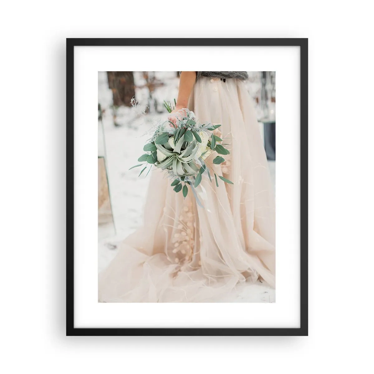 Pôster com moldura preta - E viveram felizes para sempre - 40x50 cm