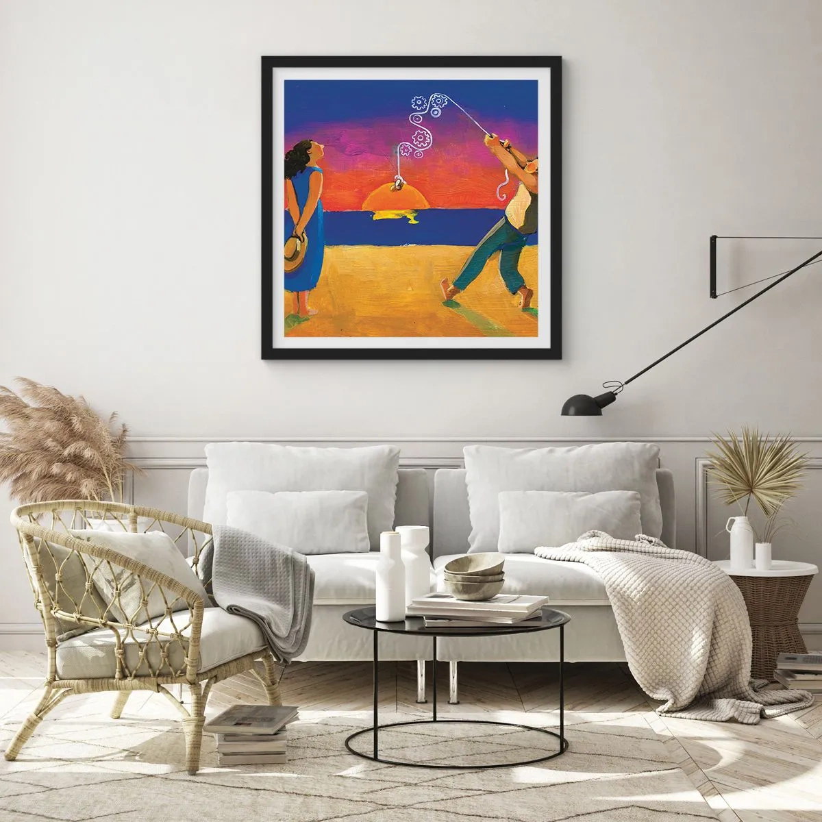 Pôster com moldura preta - Mais do que uma estrela do céu - 60x60 cm
