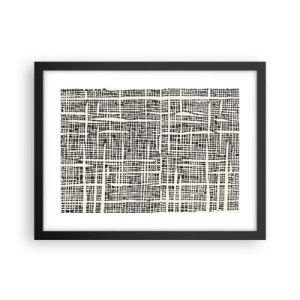 Pôster com moldura preta - Uma composição tecida - 40x30 cm