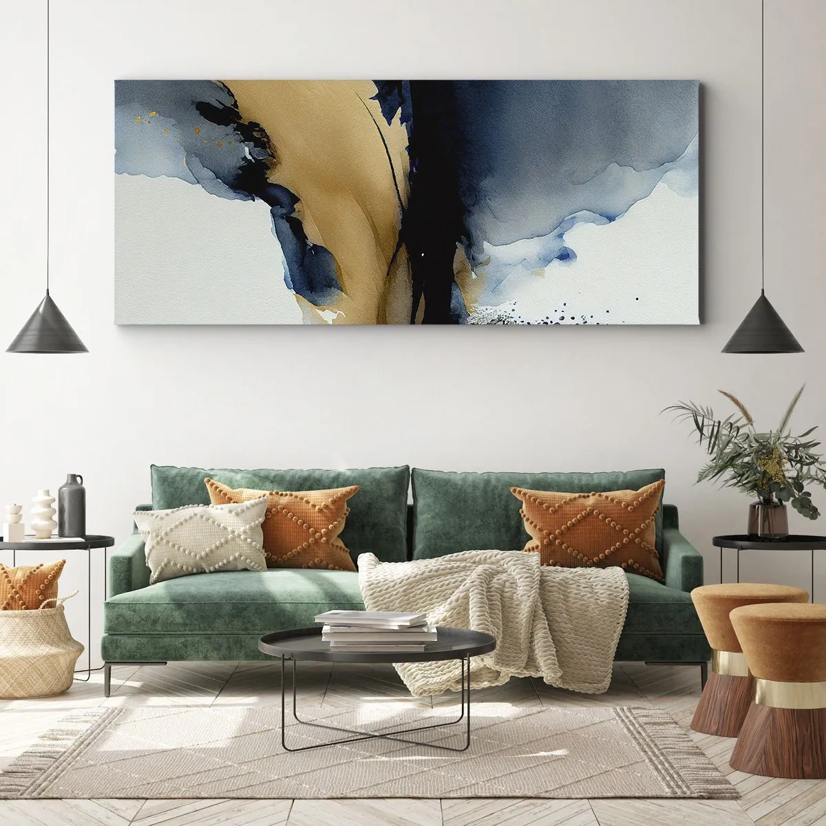 Quadro em tela - Atrás da cortina - 140x50 cm