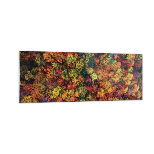 Quadro em vidro - Bouquet de árvores de Outono - 140x50 cm