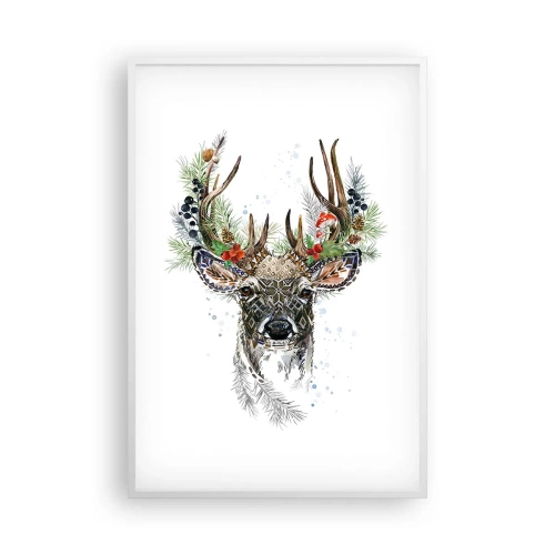 Pôster em moldura branca - Num manto festivo - 61x91 cm