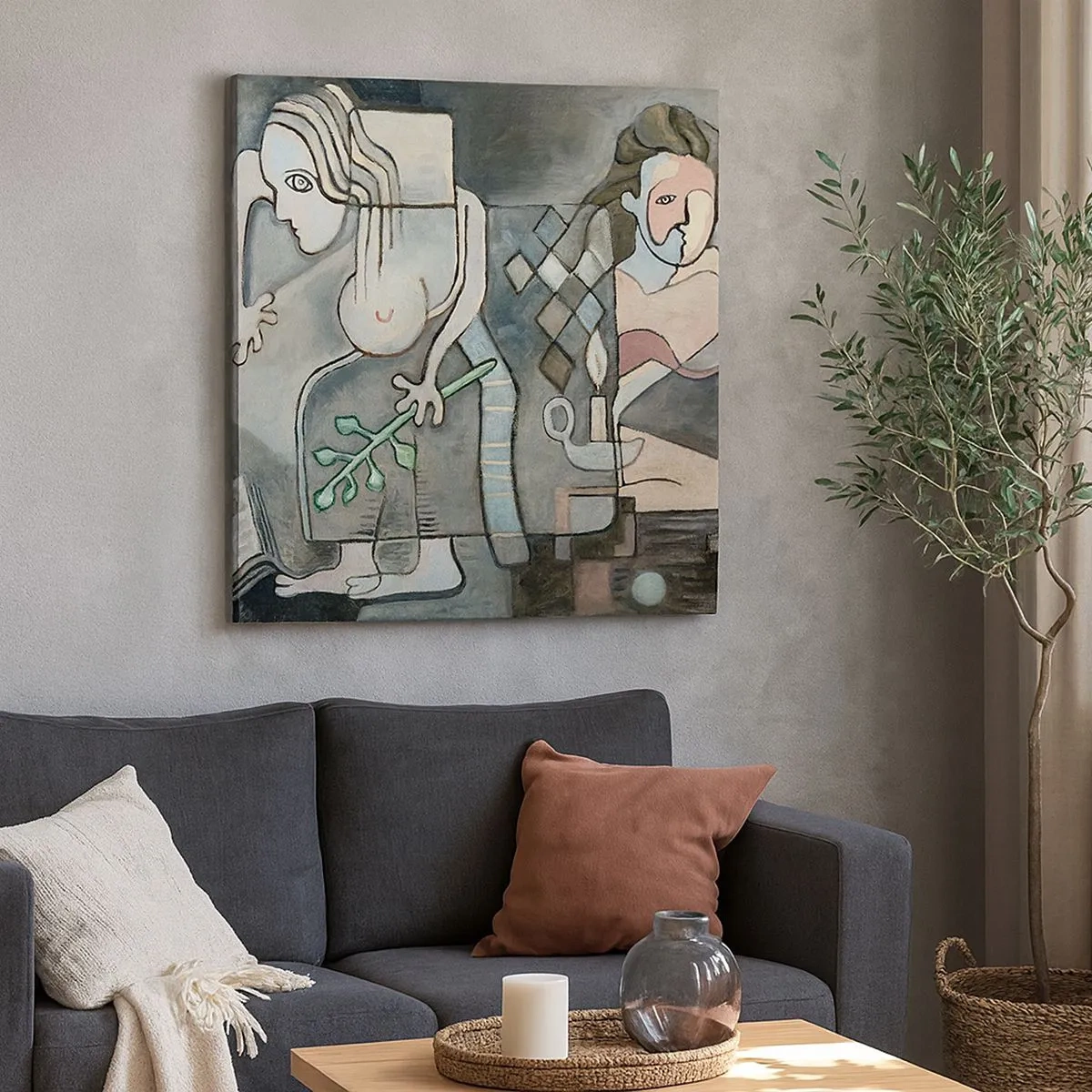 Quadro em tela - Mosaico de alma e matéria - 30x30 cm