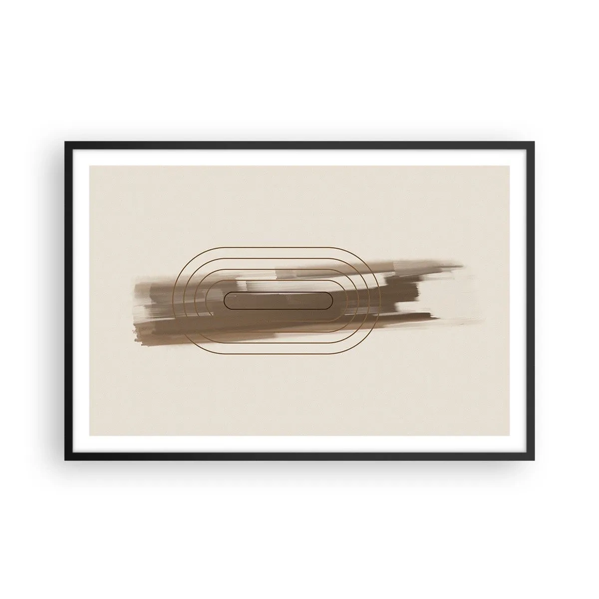 Pôster com moldura preta - Um sopro de cinza - 91x61 cm