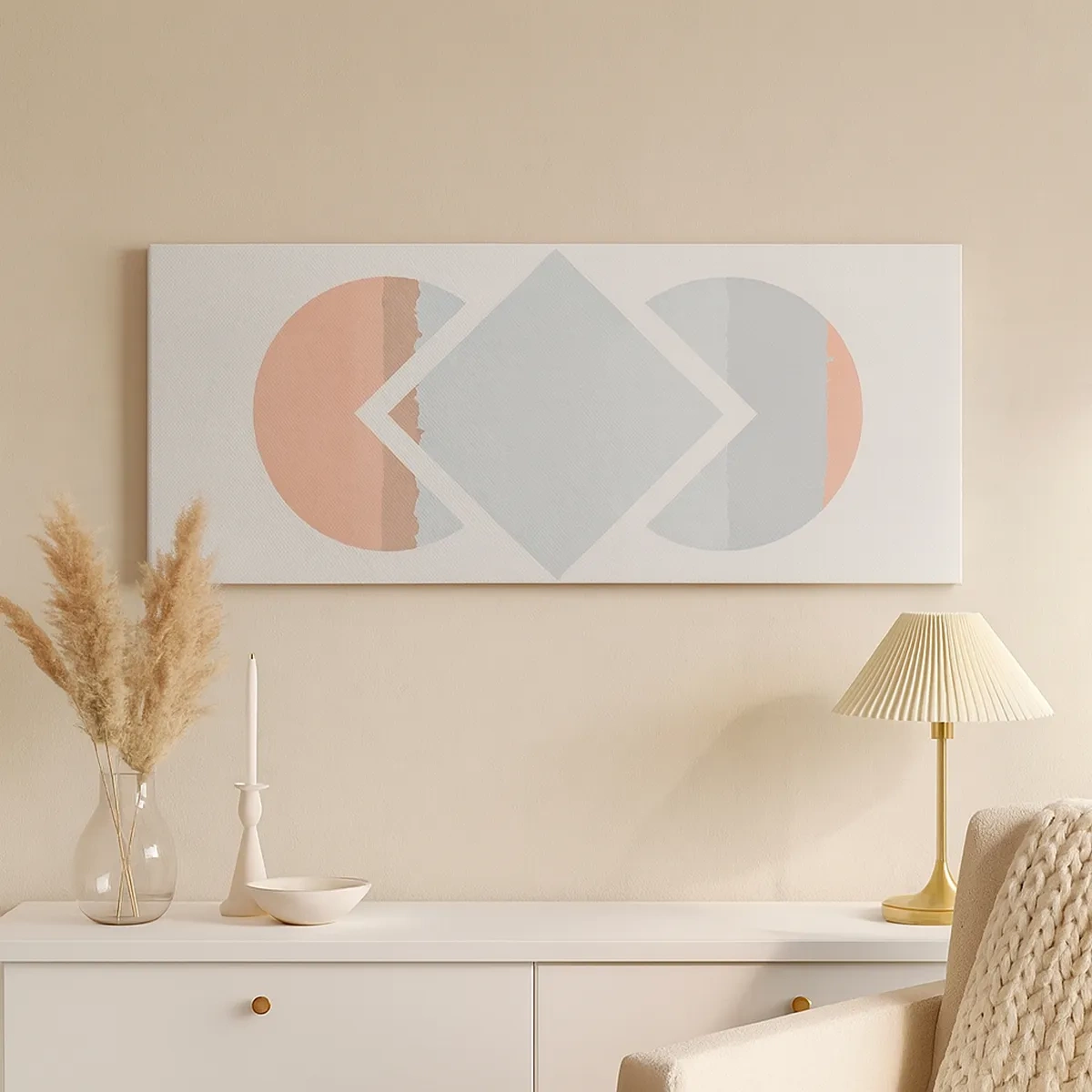 Quadro em tela - A situação é clara - 30x30 cm