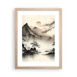Pôster com moldura de carvalho claro - O charme único do Oriente - 30x40 cm