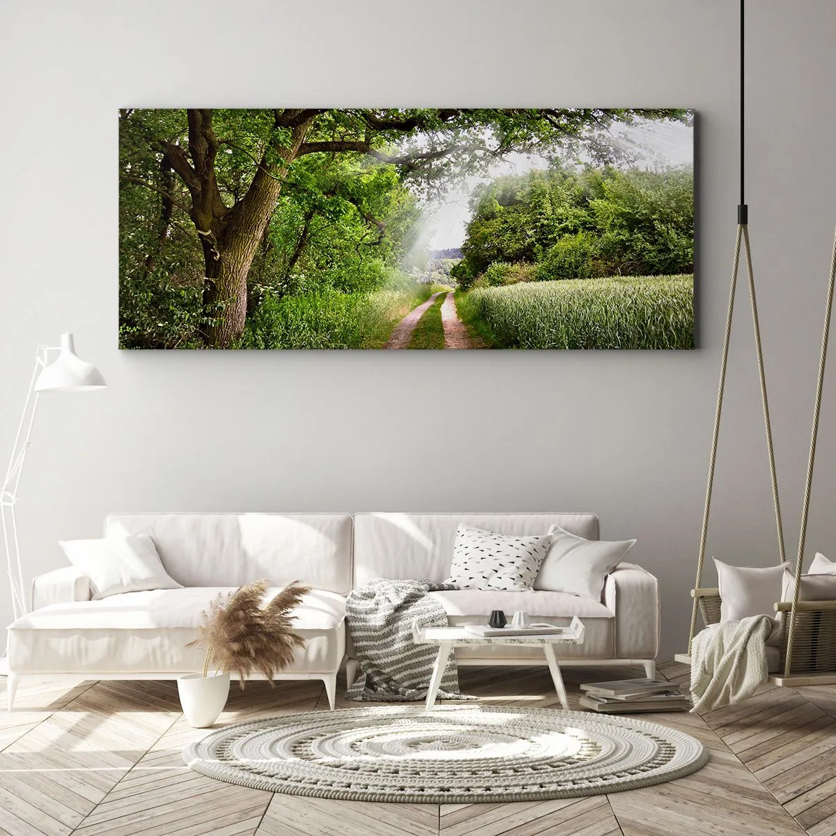 Quadro em tela - Os pastores de Arcadia - 100x40 cm