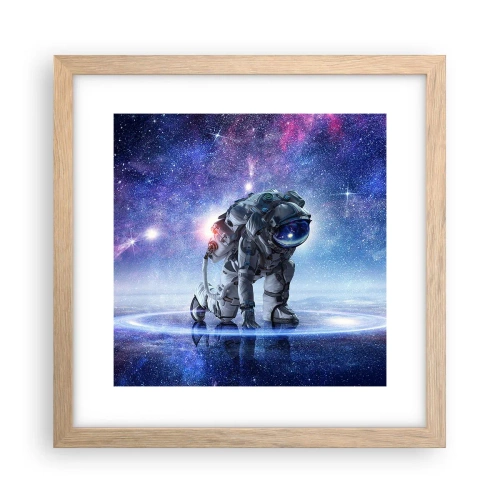 Pôster com moldura de carvalho claro - Céu estrelado acima de mim - 30x30 cm