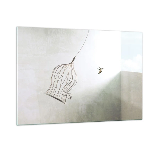 Quadro em vidro - Enfim a liberdade - 120x80 cm