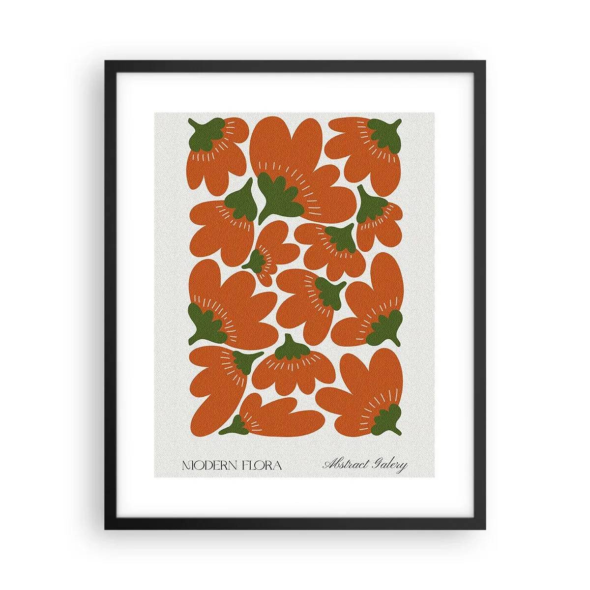 Pôster com moldura preta - Da vida das flores - 40x50 cm