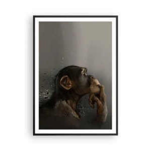 Pôster com moldura preta - Certamente um pensador - 70x100 cm