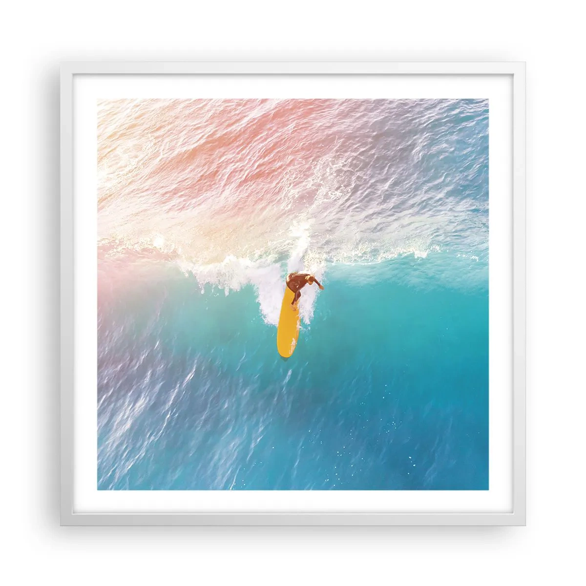 Pôster em moldura branca - Cavaleiro oceânico - 60x60 cm