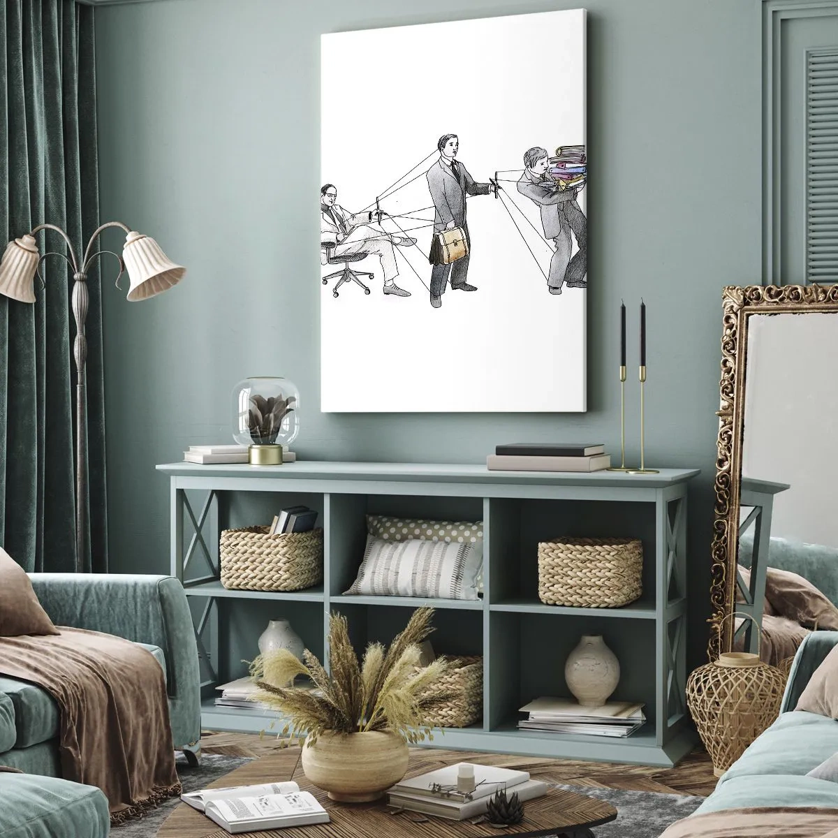 Quadro em tela - Cada um tem o seu mestre - 70x100 cm